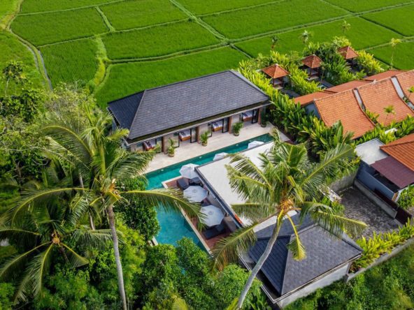 Drone View Villa Joy Boutique Ubud Bali