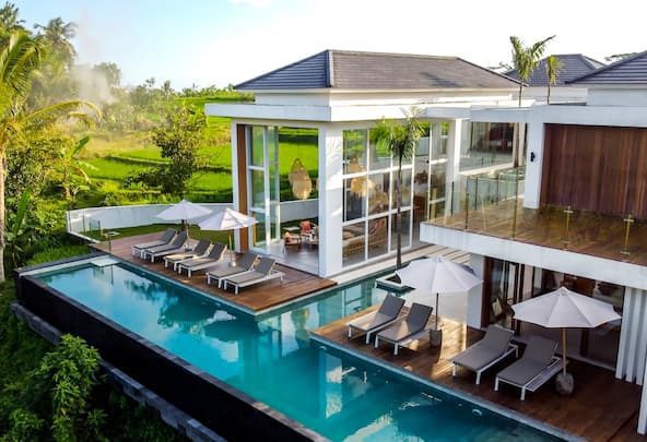 Drone View Villa Melissa Ubud Bali