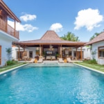 10 bedroom Seminyak villa overlooking the private pool and semi-open living area