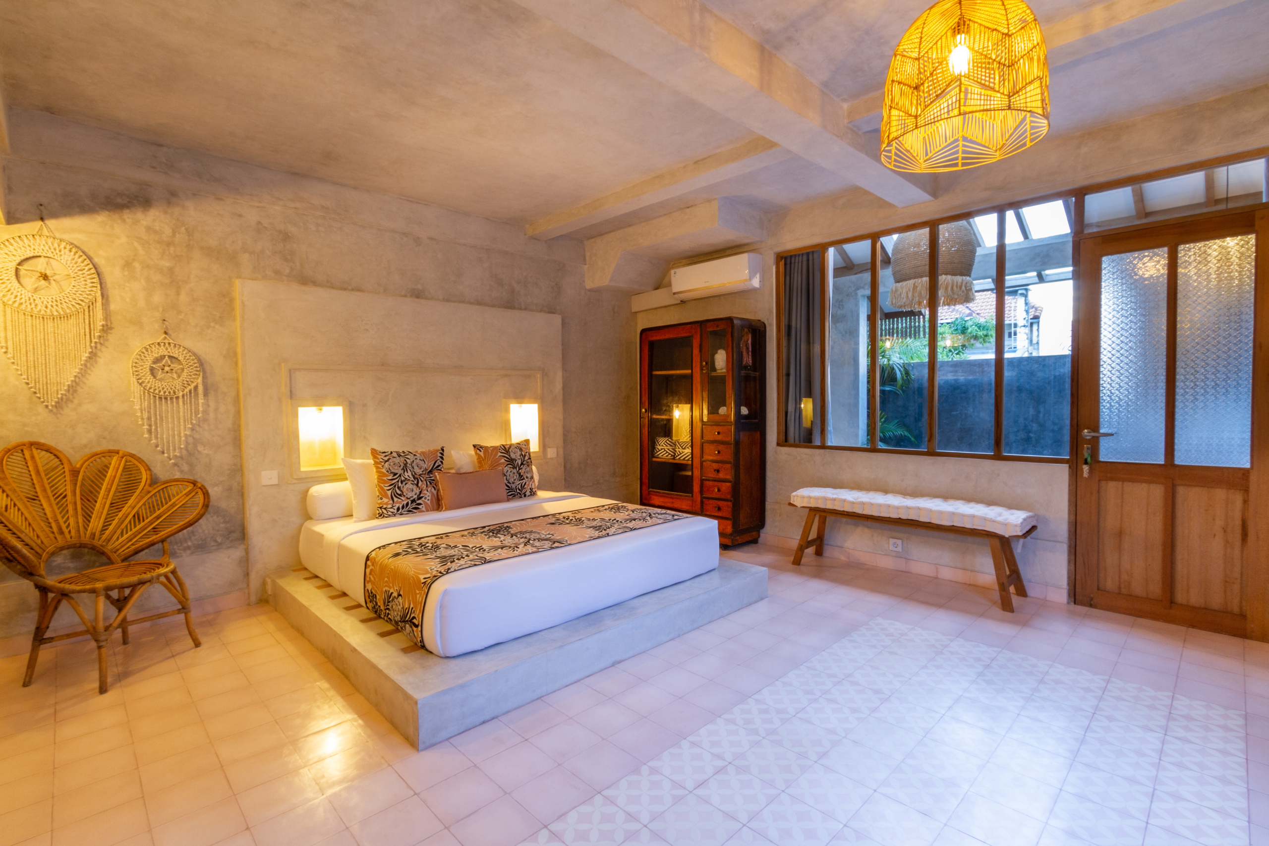 Cozy Bedroom in Palm Jari Villa Canggu Bali