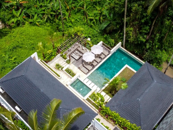 Drone View Villa La Jungle Ubud Bali