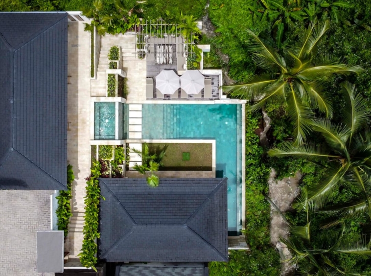 Drone View Villa La Jungle Ubud Bali