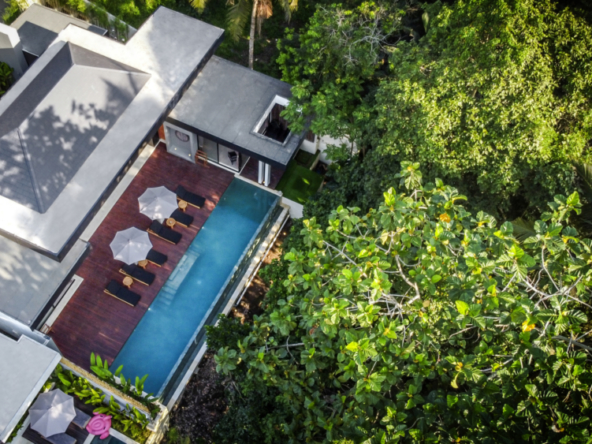 Drone View Villa Bergembiralah Ubud Bali