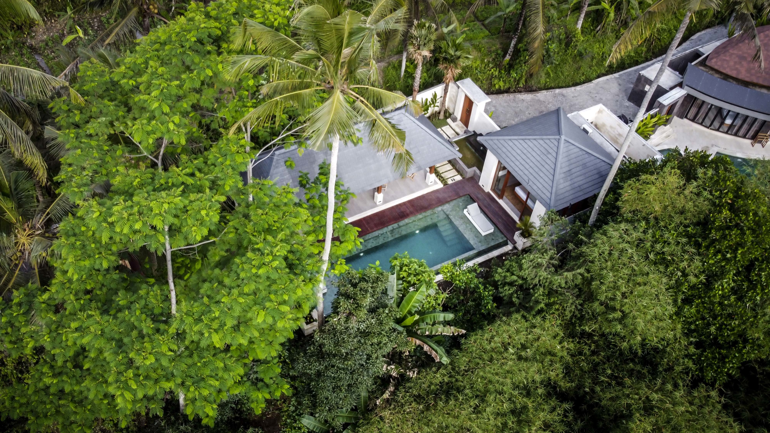 Drone View Villa Delang Ubud Bali