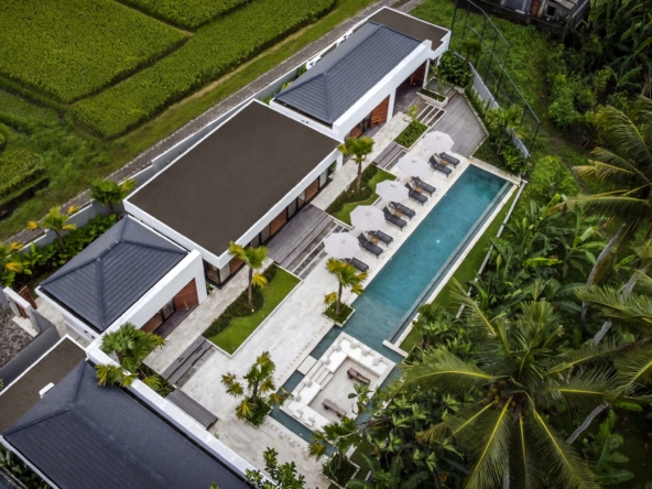 Drone View Villa Izia Ubud Bali