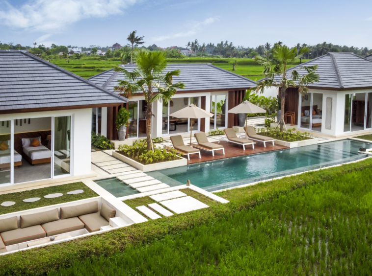 Drone View Villa So Cocoon Ubud Bali