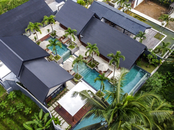 Drone View Villa Shanti Sawah Ubud