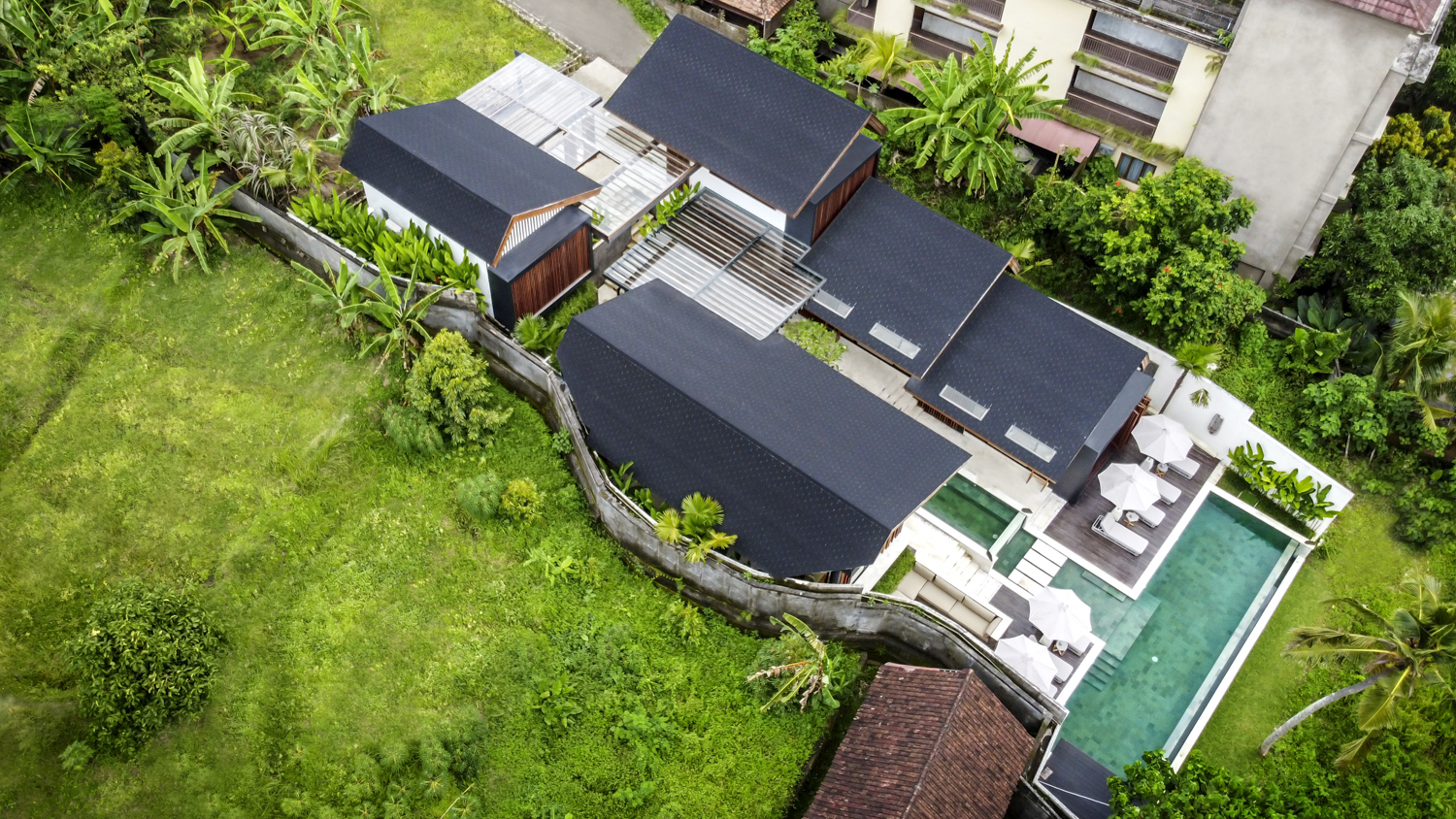 Drone View Villa Ubud Paradise
