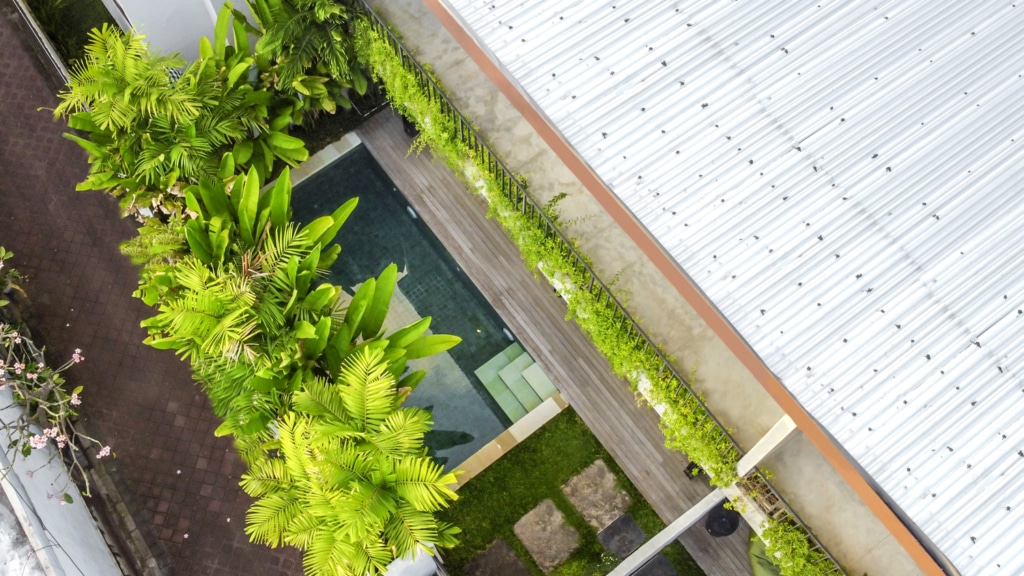 Drone View Villa Eleveight Tibubeneng Kuta