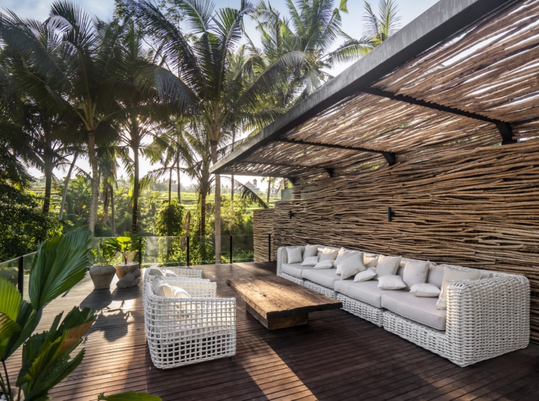 Comfy outdoor space at Plumeria Villa Ubud Bali