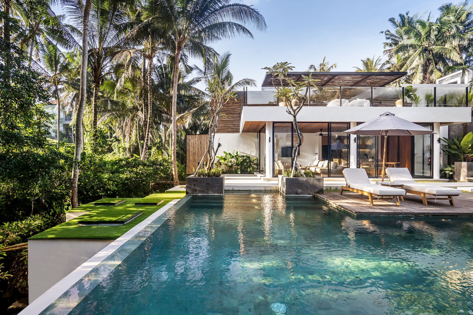 Surrounded by the nature Pool at Villa Plumeria Villa Ubud Bali