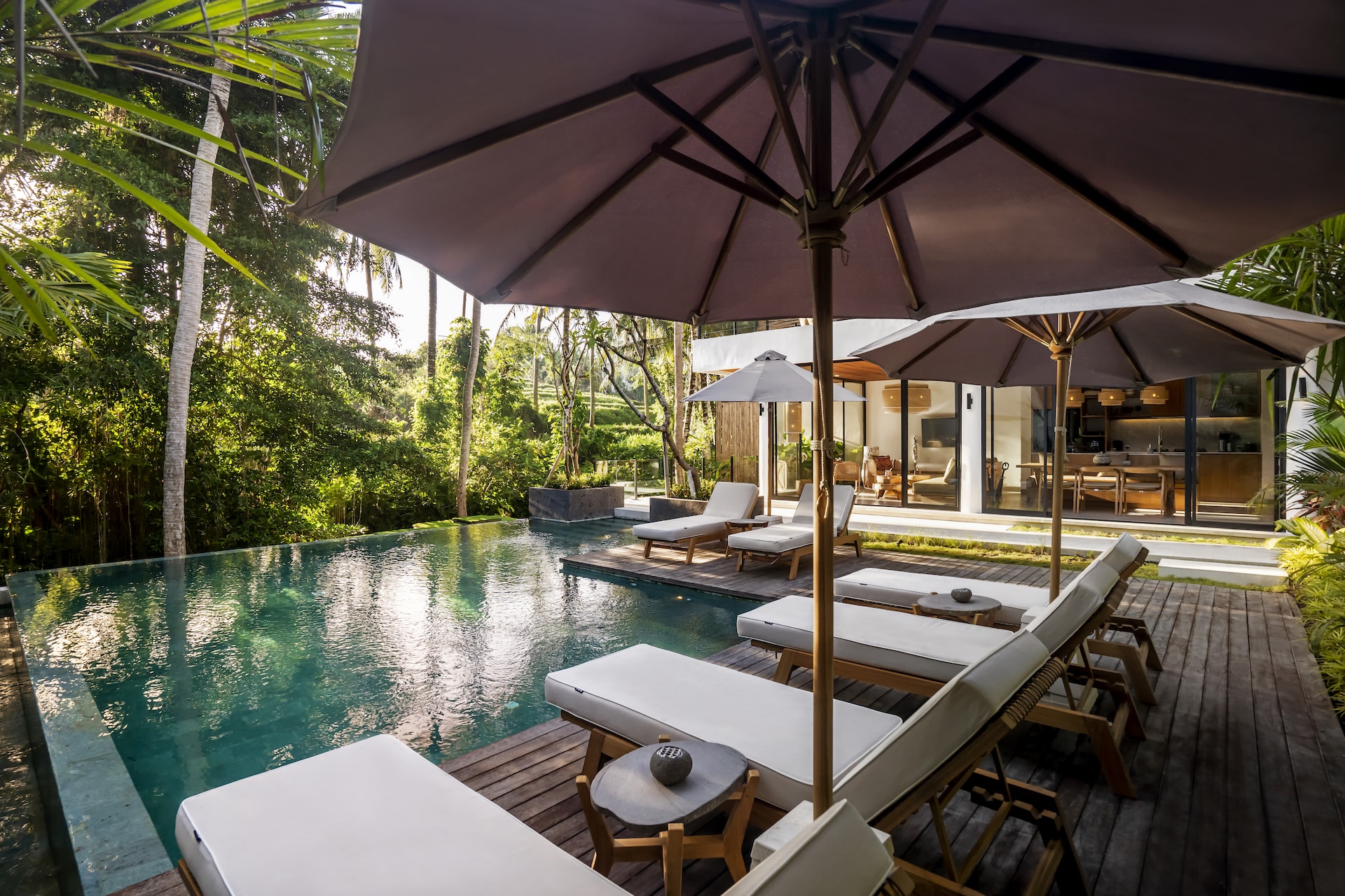 Pool with jungle view of Plumeria Villa Ubud Bali