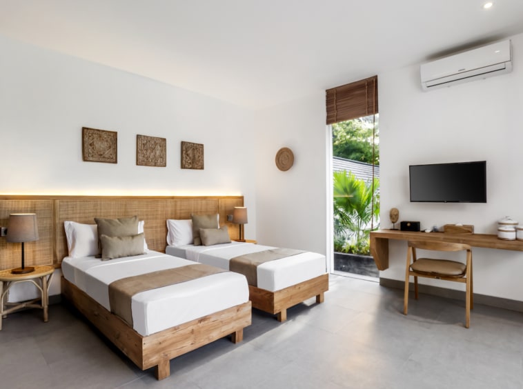 Cozy Twin Bedroom at Plumeria Villa Ubud Bali