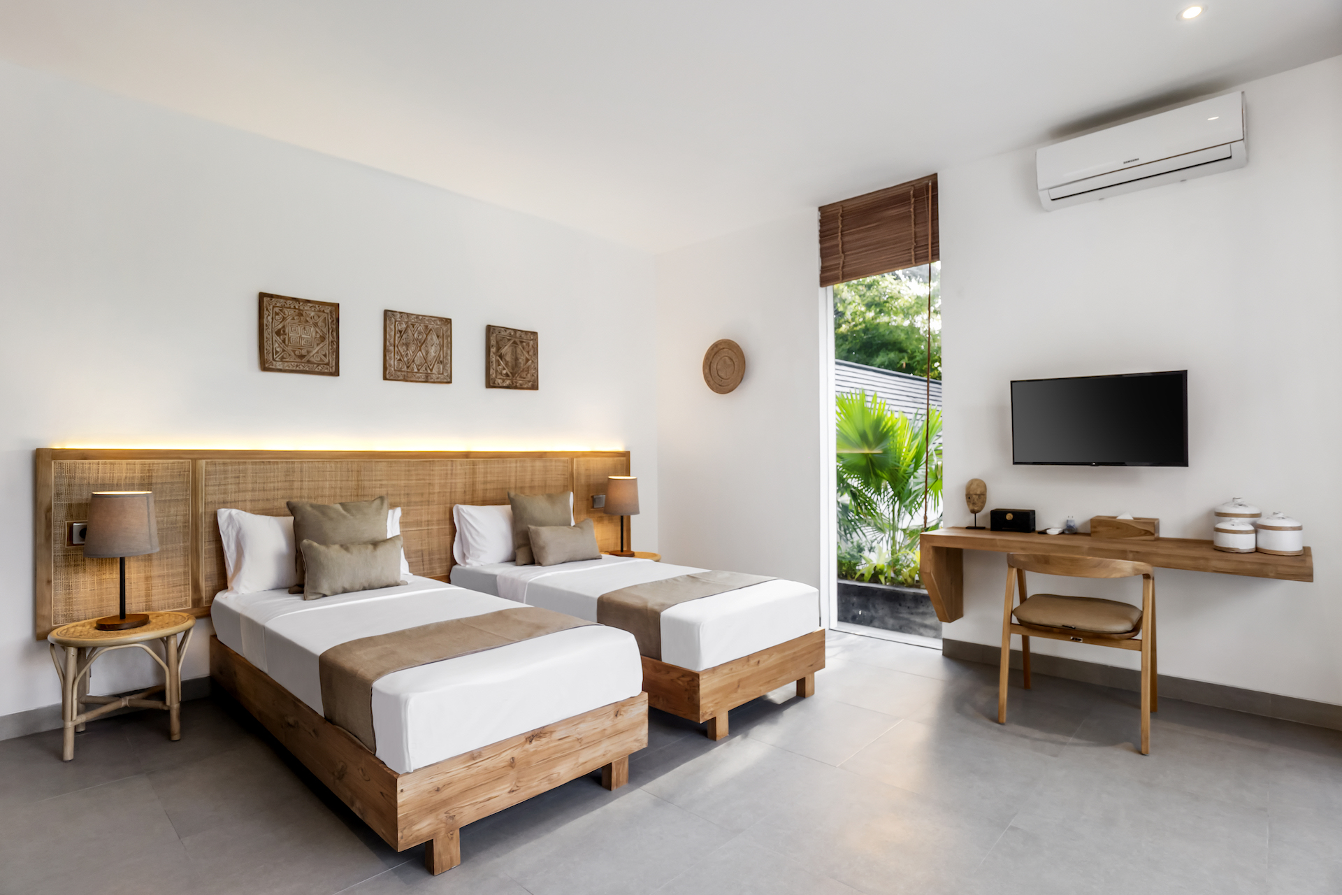 Cozy Twin Bedroom at Plumeria Villa Ubud Bali