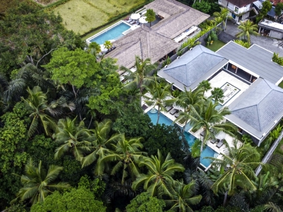 Drone View Dune Sunken villas Ubud