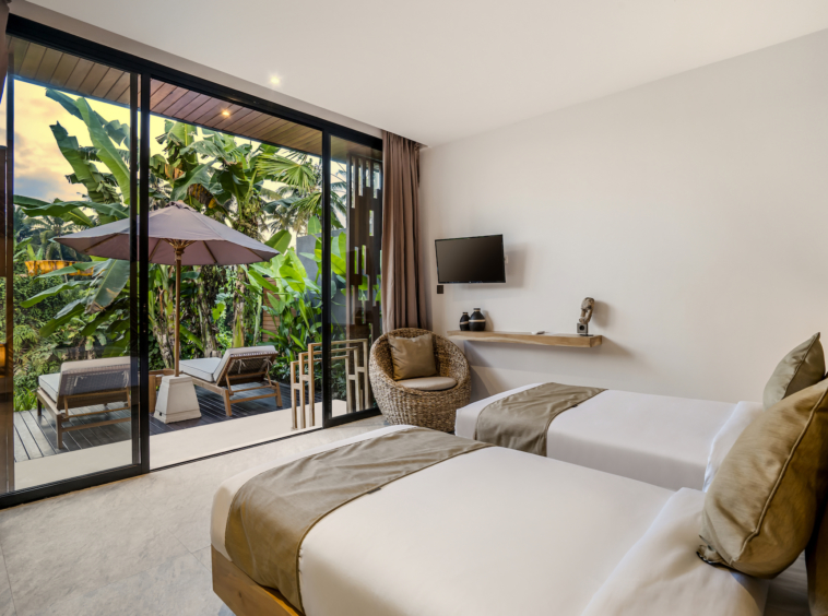 Cozy Twin Bedroom at Luna Villa Ubud Bali