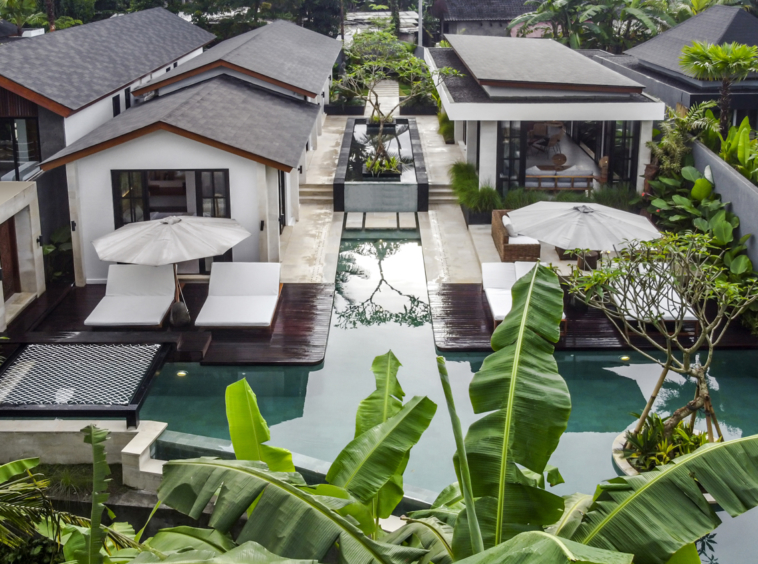 Drone View Villa Hammock Ubud Bali