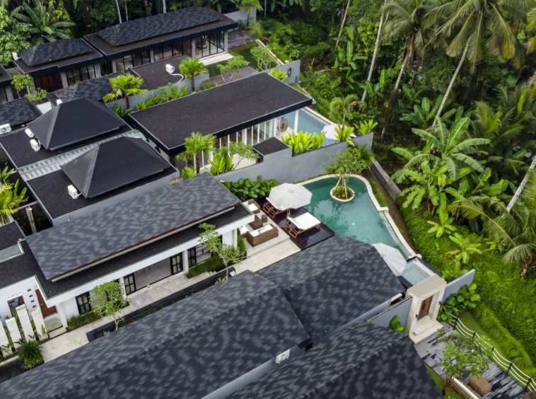 Drone View Villa Hammock Ubud Bali