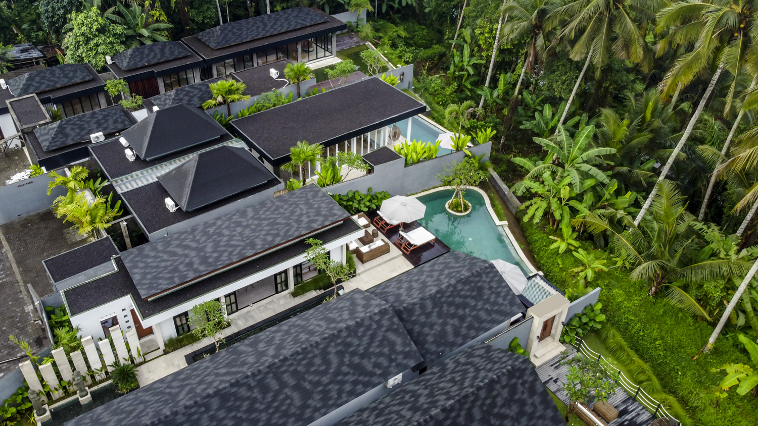 Drone View Villa Hammock Ubud Bali