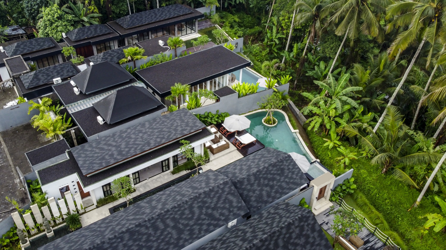 Drone View Villa Hammock Ubud Bali