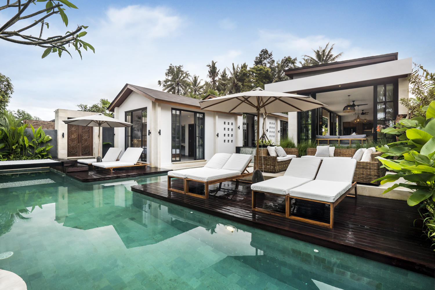 Pool with Sundeck Villa Hammock Ubud Bali