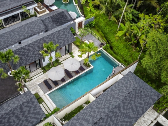 Drone View Villa Jump Ubud Bali