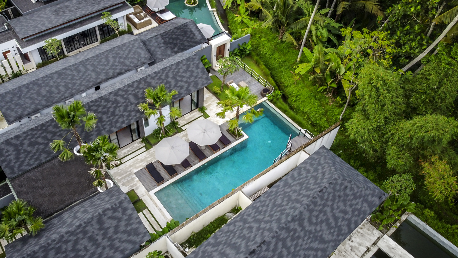 Drone View Villa Jump Ubud Bali