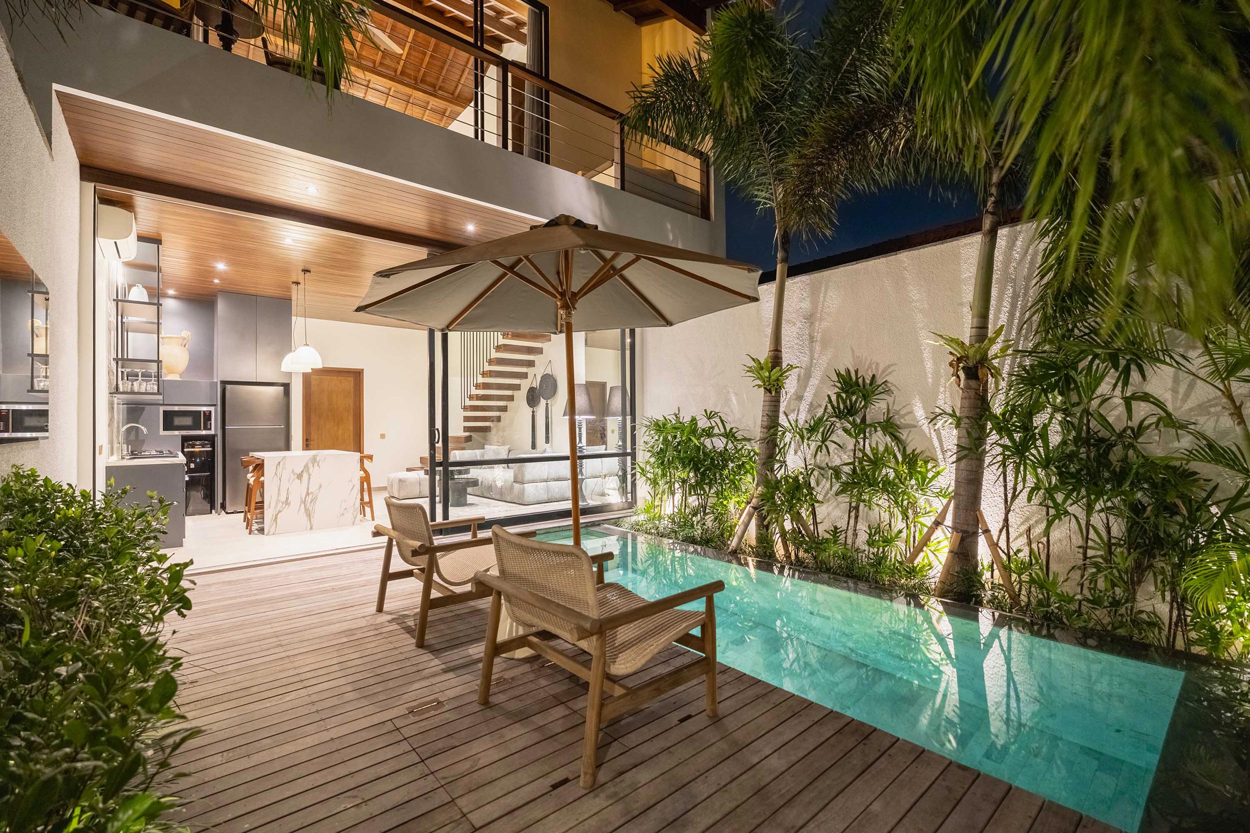 Canggu Rocca Bella Loft 4 - Pool Night