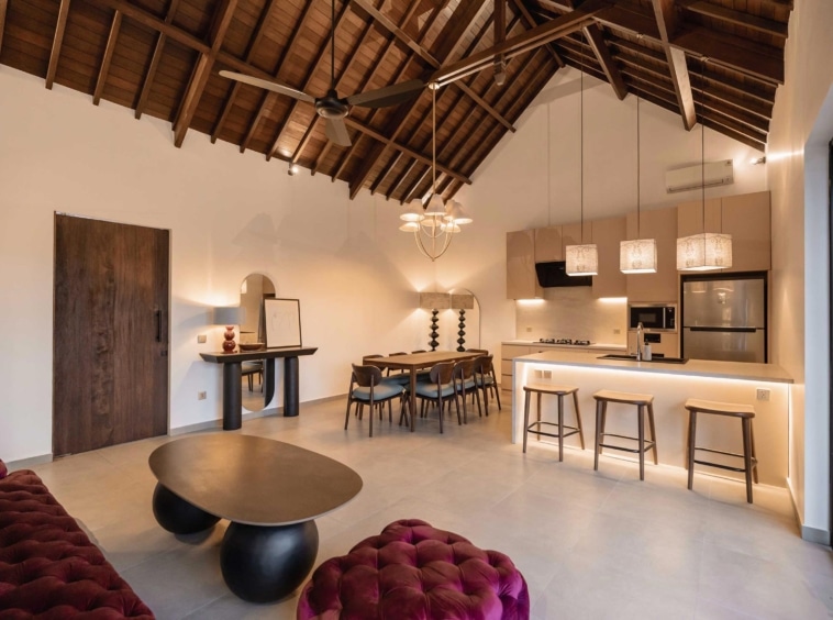 Canggu Villa Rocca Bella Villa 1- Living Room Night