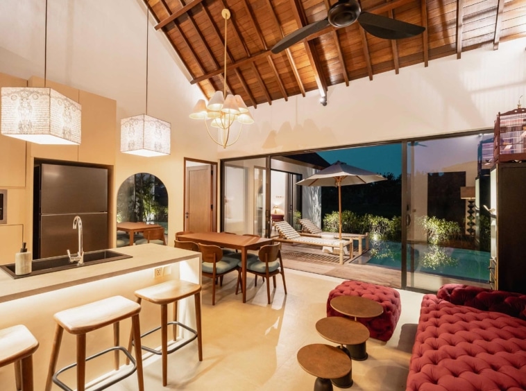 Canggu Villa Rocca Bella Villa 2 - Living Room Night